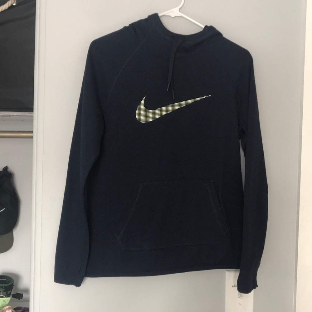 navy blue nike hoodie sweatshirt